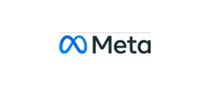 A blue elongated infinity symbol appears next to the company name forming the logo